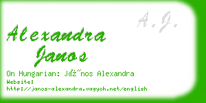 alexandra janos business card